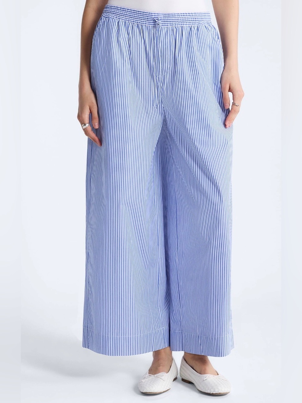 Free Assembly Women’s Cotton Poplin Cropped Wide Leg Pants
